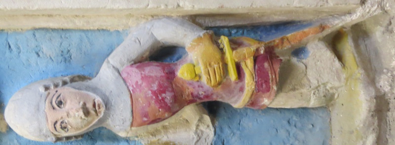 Wales St Athan - St Athan William Berkrolles 1327 and wife Phelice de Vere